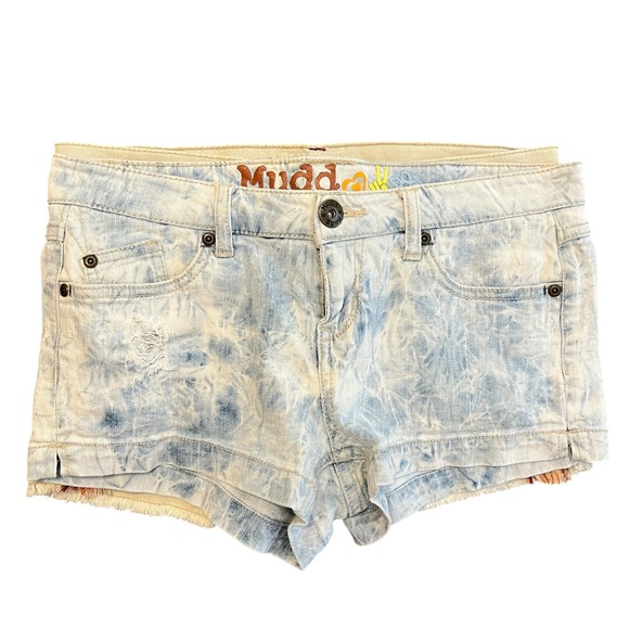 Vintage Y2K Mudd Low Rise Micro Mini Booty Shorts Bundle Lot of 2 Denim Jrs Sz 7 - Picture 11 of 16